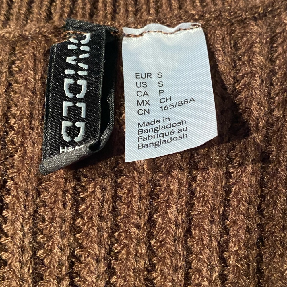 Women’s H&M Brown Cropped Sweater Vest - Picture 2 of 7